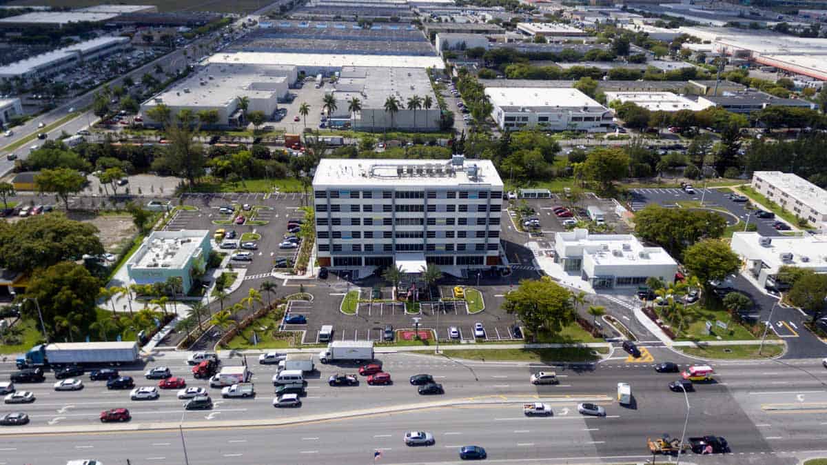 Aerial Drone Photos of the Aloft Miami Airport Hotel | Florida