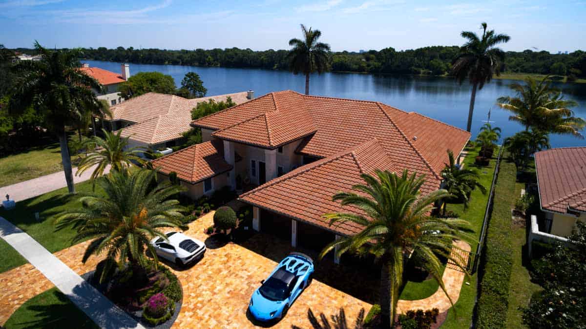 aerial drone photo of residential property in Boca Raton, Florida