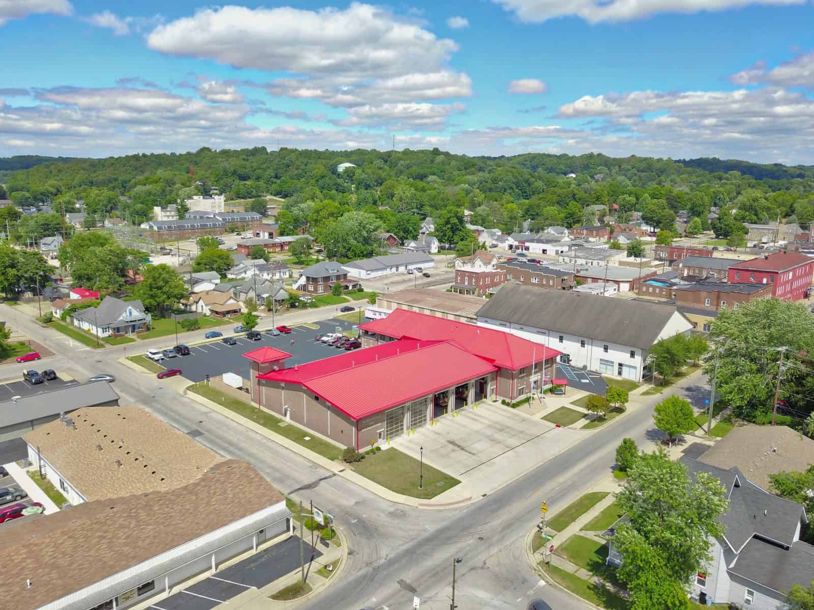 Aerial Drone Photos of the Martinsville, IN Fire Station