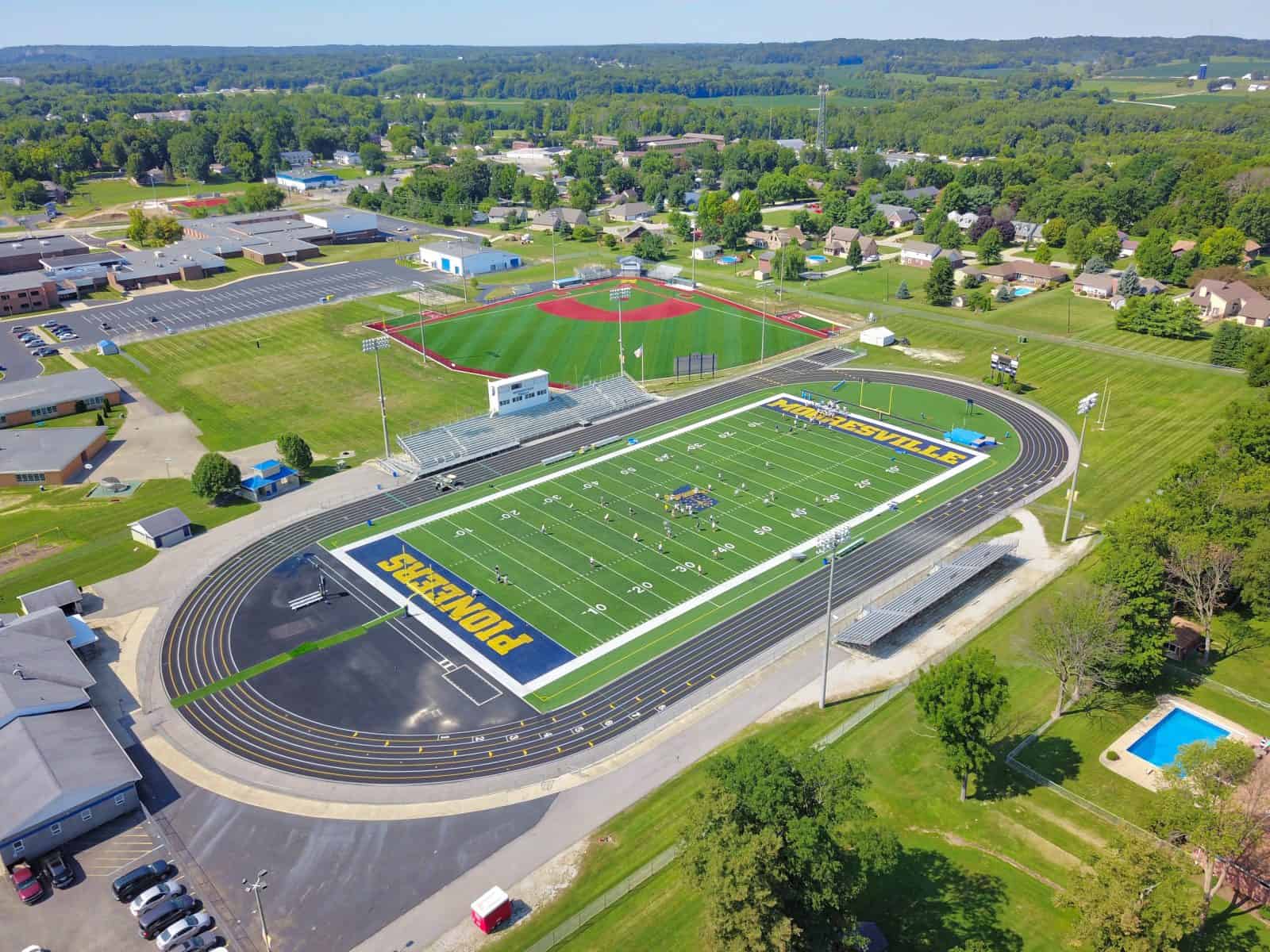 Aerial Photos of the Mooresville HS Football Field in Mooresville, Indiana