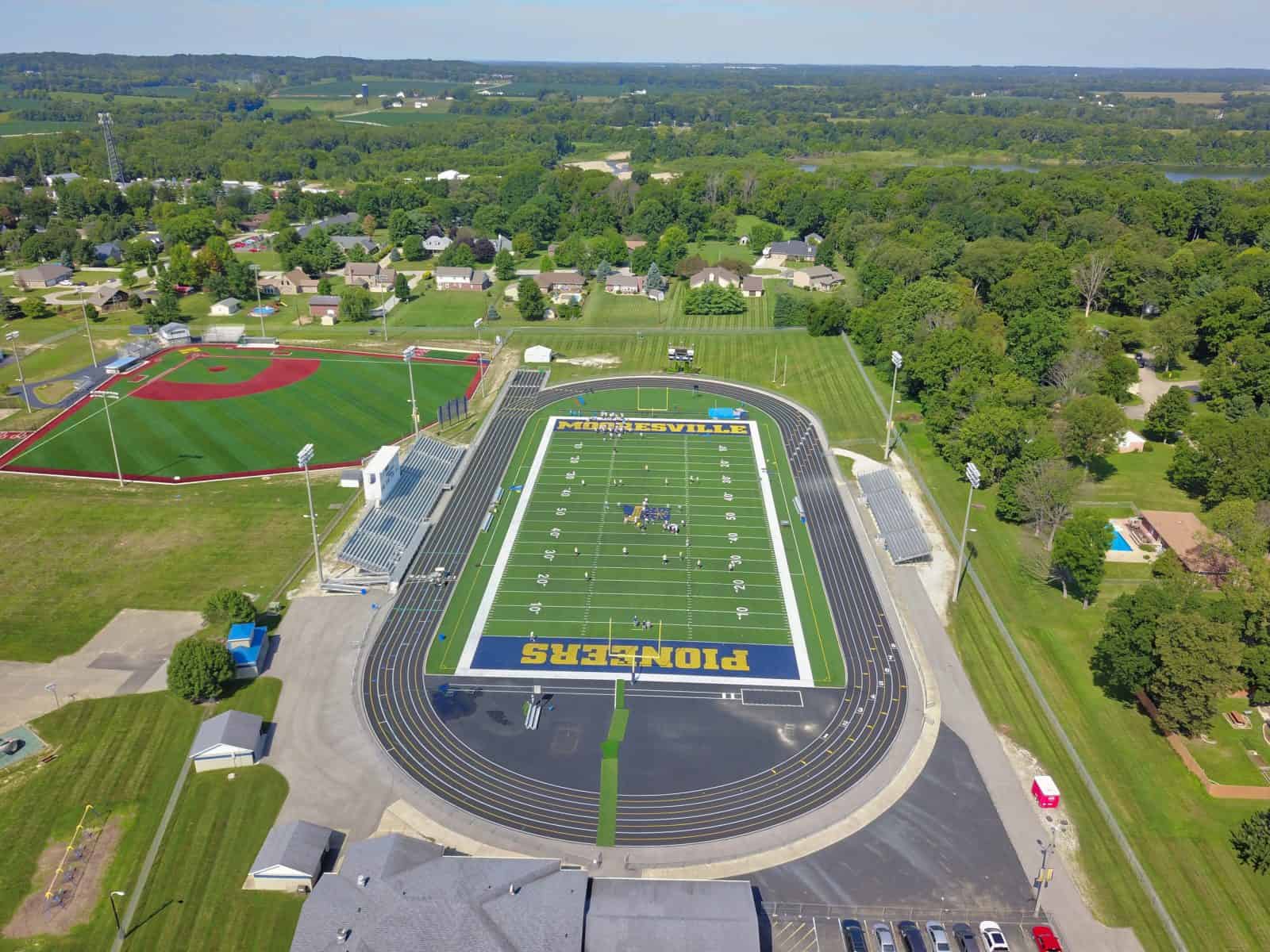 Aerial Photos of the Mooresville HS Football Field in Mooresville, Indiana