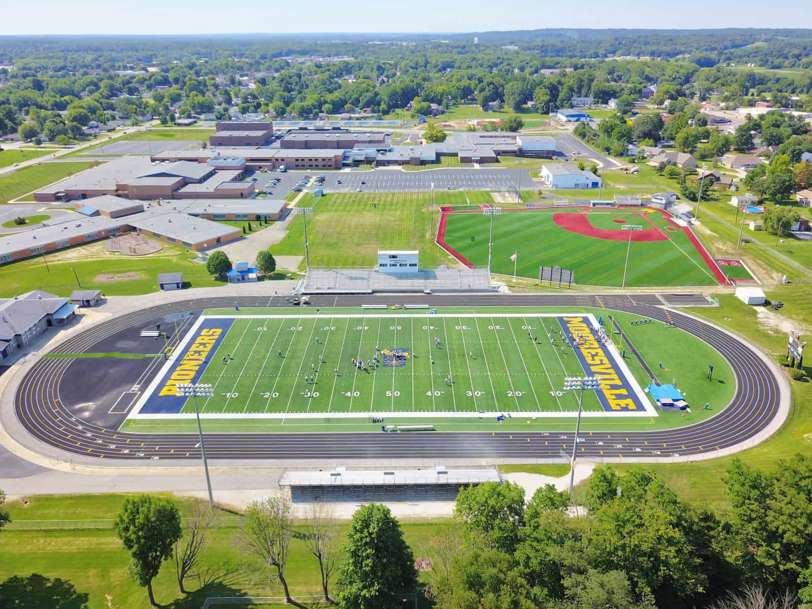 Aerial Photos of the Mooresville HS Football Field in Mooresville, Indiana