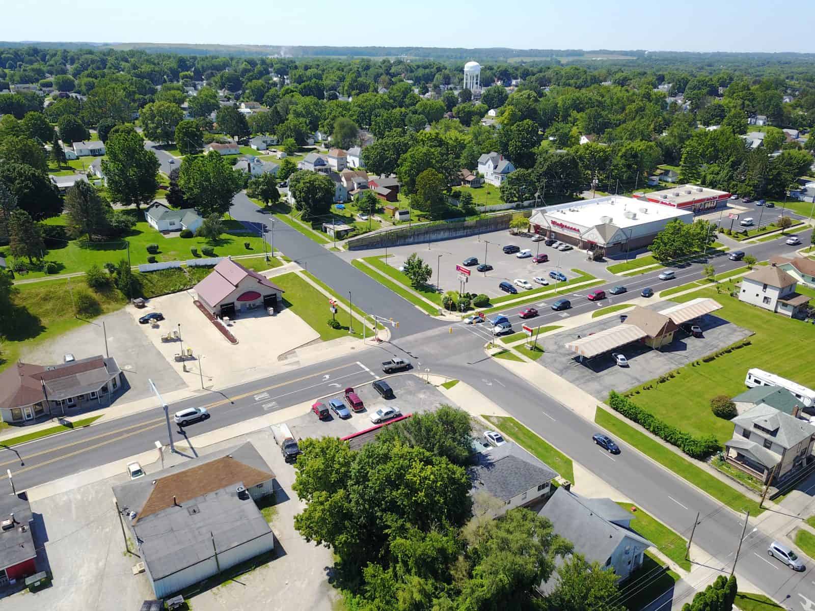 Aerial Drone Photos Of 24th St And E Market St Logansport Indiana