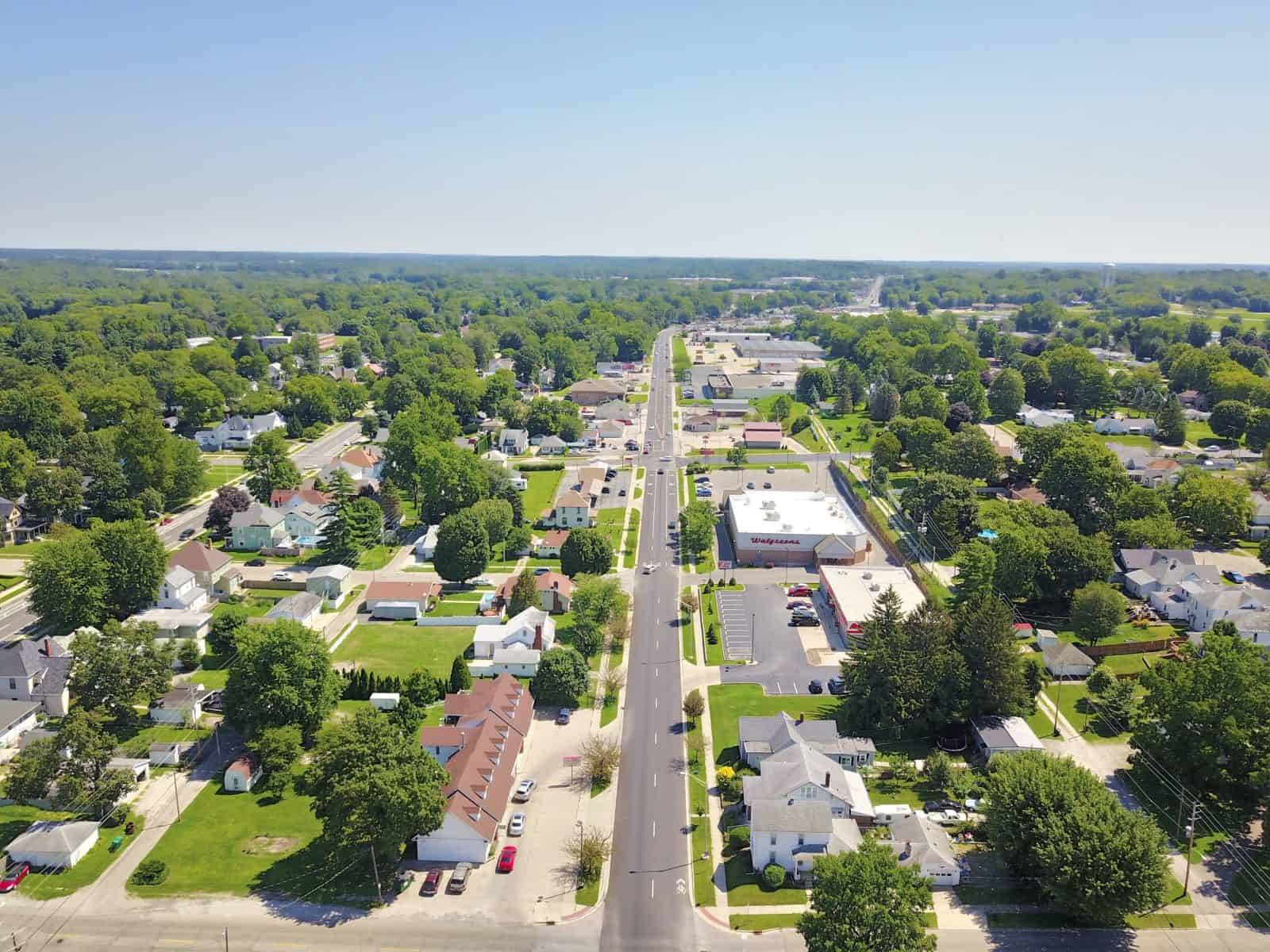 Aerial Drone Photos of 24th St & E Market St., Logansport, Indiana