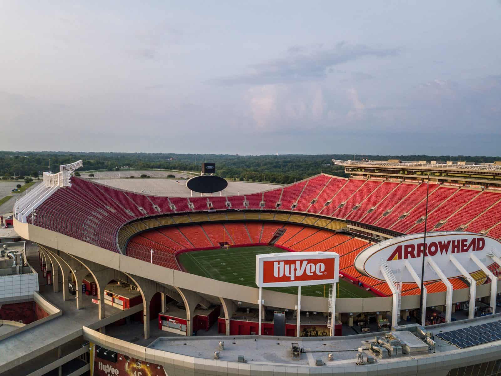 Drone Imagery of Arrowhead Stadium - Kansas City, Missouri