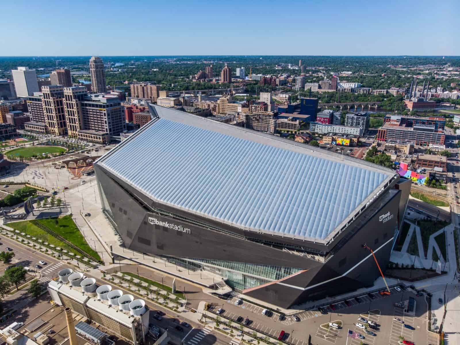 Aerial Drone Photos of U.S. Bank Stadium - Minneapolis, MN