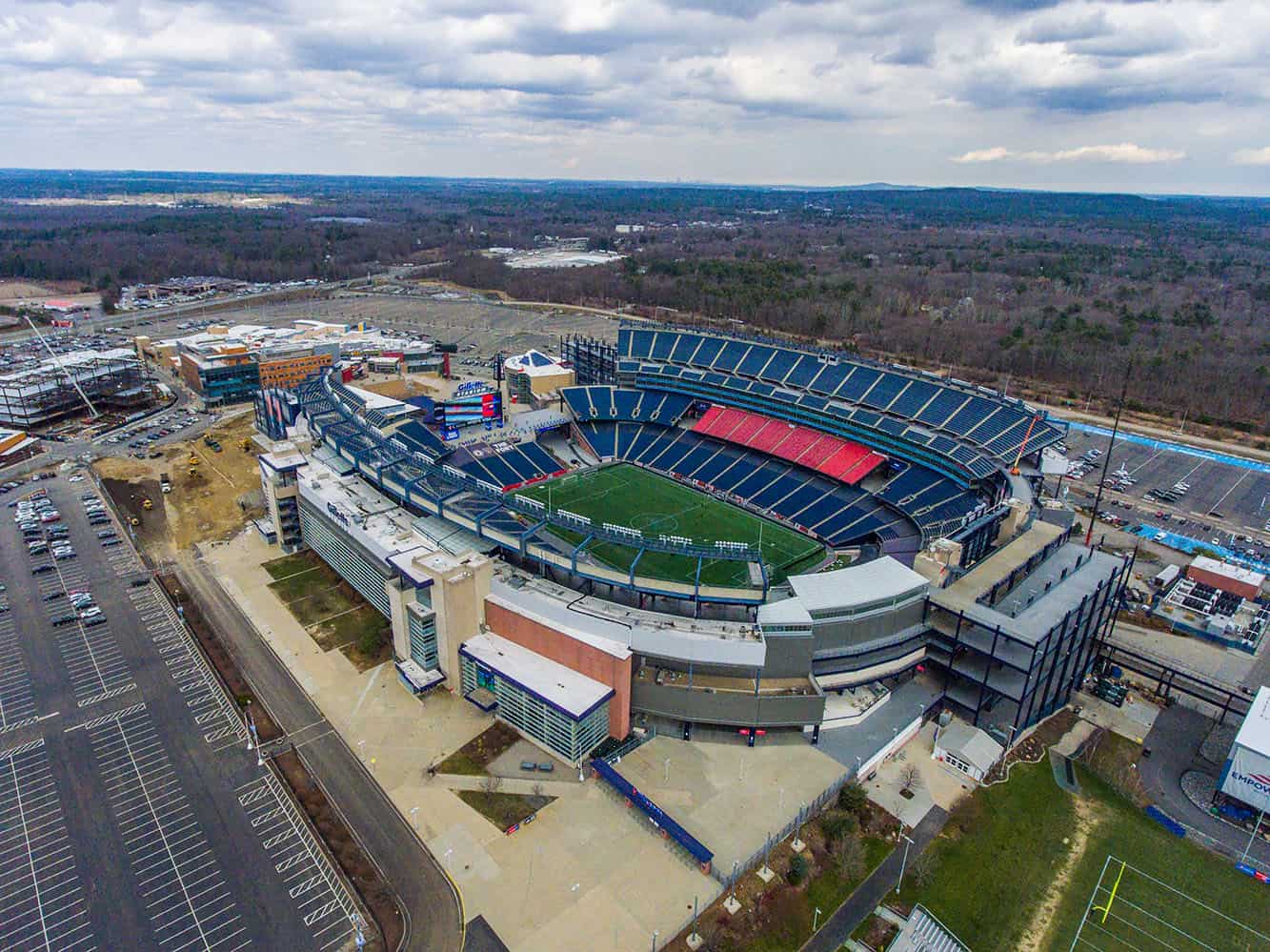 Gillette Stadium Aerial Drone Photography - Aeiral Photos Massachusetts