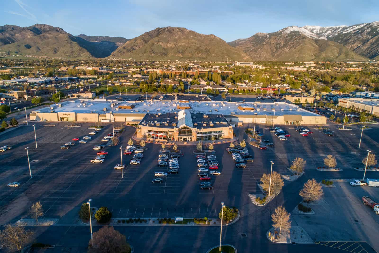 Drone Aerial Photography - Logan, Utah Shopping Center