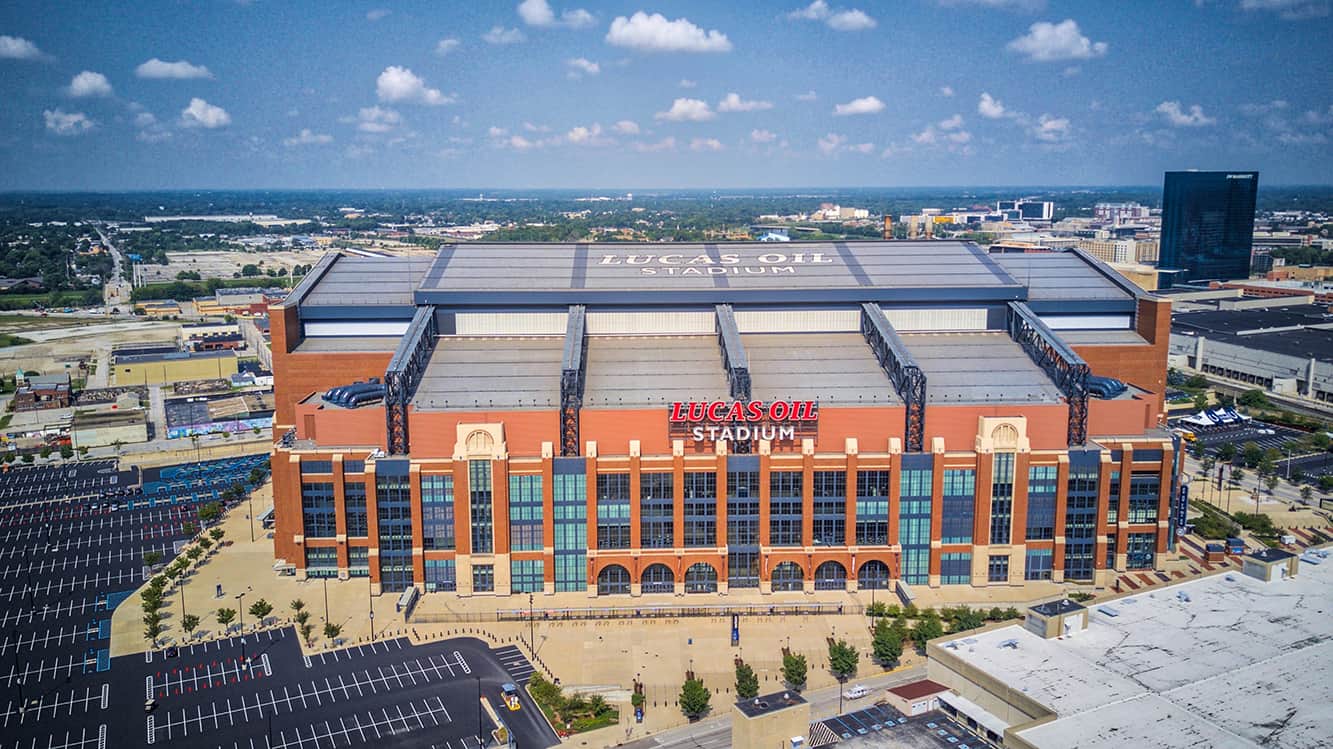 Aerial Drone Photos Of Lucas Oil Stadium, Indianapolis Colts