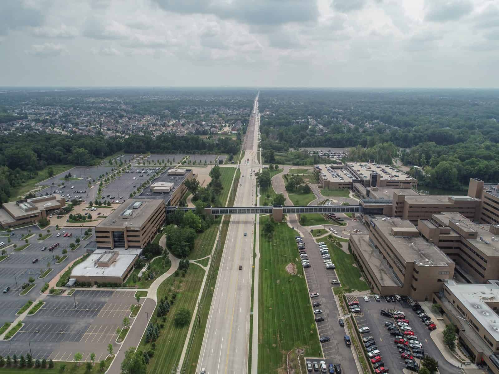 Troy, Michigan Drone Photography Aerial Photos of Beaumont Medical