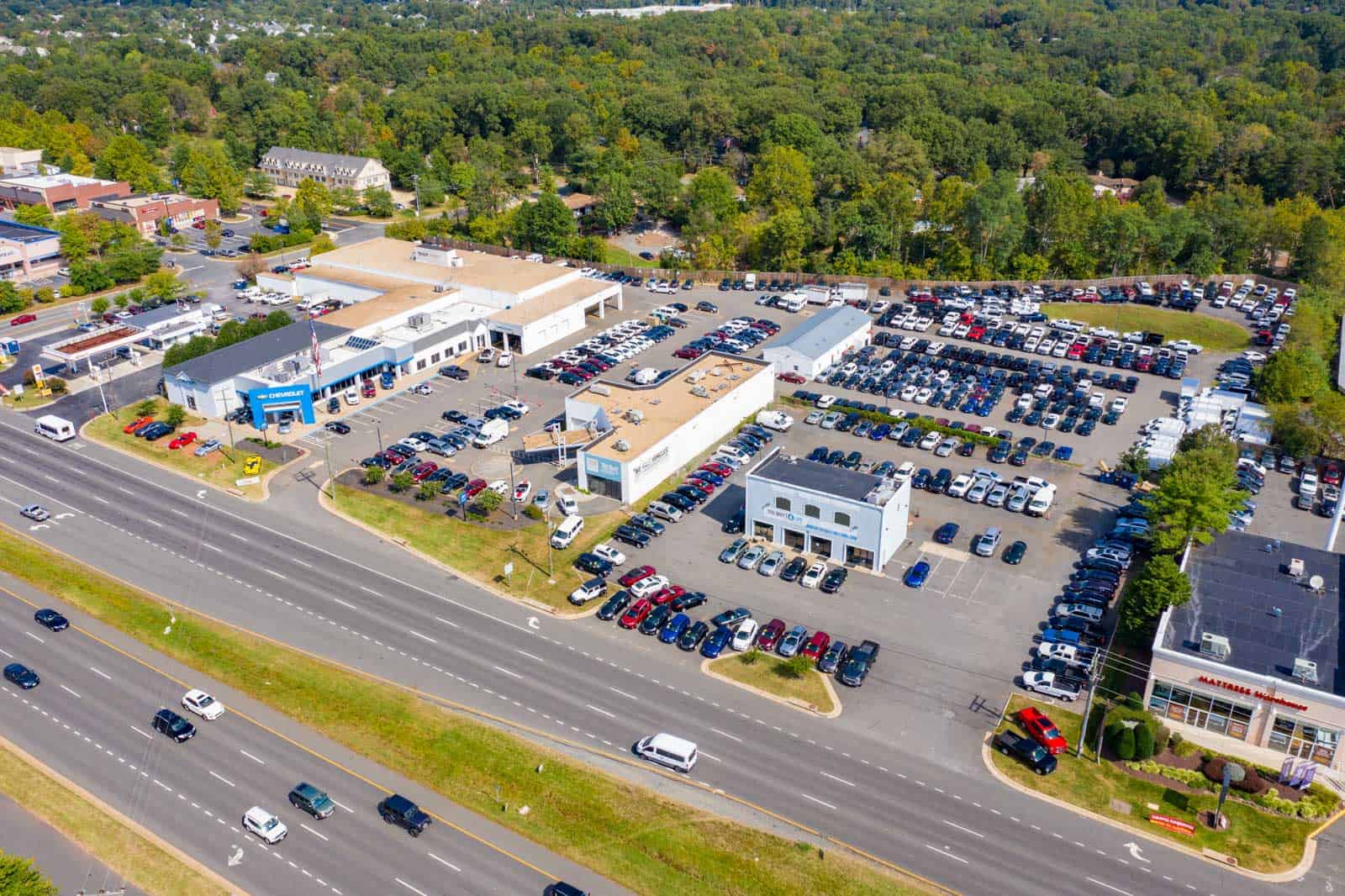 drone photo of Chevrolet dealership in Sterling, VA